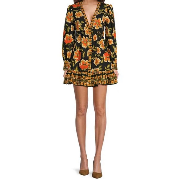 Chelsea & Violet Floral V-Neck Dress - Picture 1 of 1